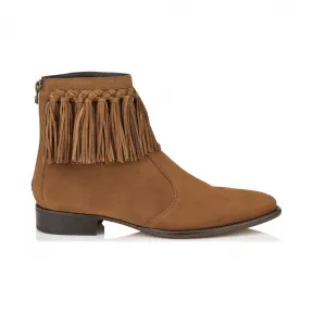 Jimmychoo/吉米周 暗褐色干绒面革靴子 ERICDSU025933