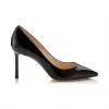 Jimmychoo/吉米周 黑色漆皮尖头浅口鞋 ROMY85PAT010003