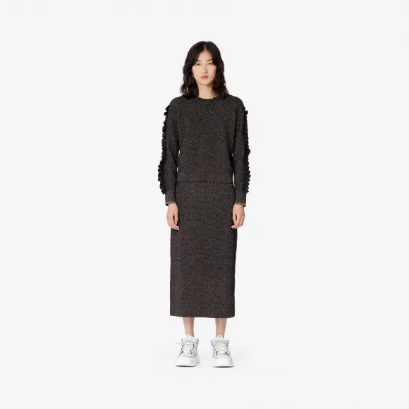 凯卓/Kenzo 黑色 裙子 Holiday Capsule亮片中长半身裙 F962JU571825.99.L