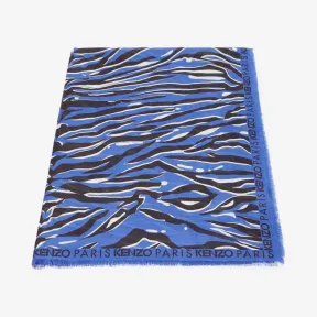 凯卓/Kenzo 梅蓝色 手套 老虎条纹围巾 F968EU713PEQ.80.TU