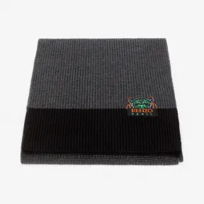 凯卓/Kenzo 煤灰色 手套 假日胶囊两色老虎围巾 F968EU749KGF.98.TU