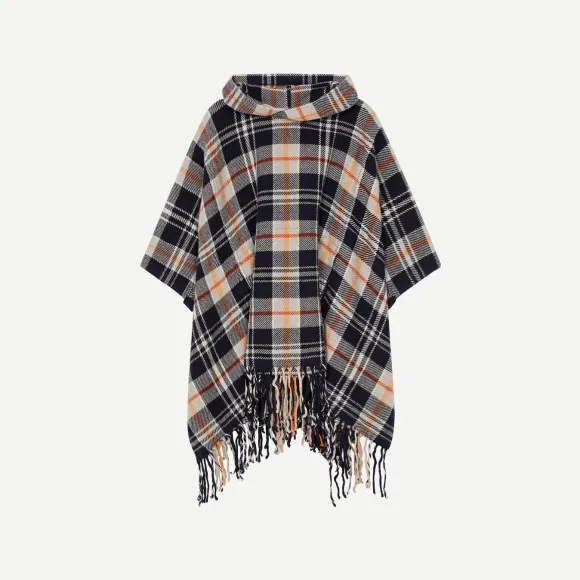 凯卓/Kenzo Checked fringed cape FC65MA0319OL.77.TU