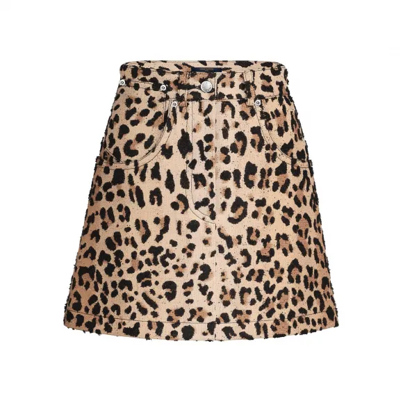 路易威登/Louis Vuitton 豹纹提花短裙 1A3XPR