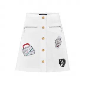 路易威登/Louis Vuitton Stickers 刺绣短裙 1A4C82