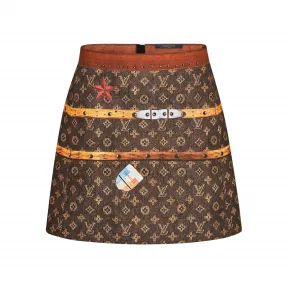 路易威登/Louis Vuitton TRUNKS 印花迷你短裙 1A4MU8