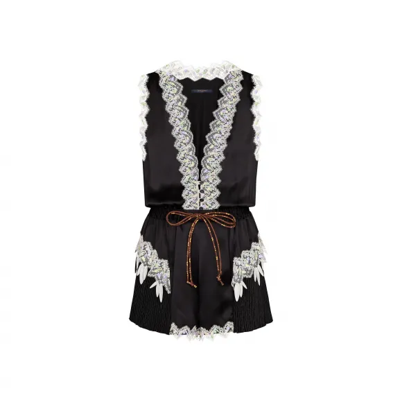 路易威登/Louis Vuitton 刺绣蕾丝连身裤 1A4ZWZ