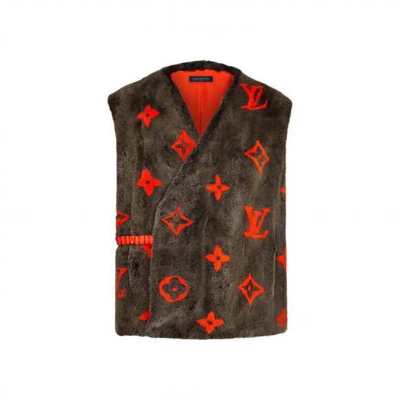 路易威登/Louis Vuitton(LV) 男士 MONOGRAM 嵌花貂皮背心 1A5CRO