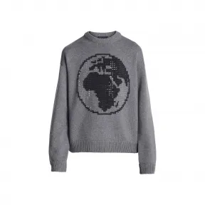 路易威登/Louis Vuitton(LV) 男士 地球装饰嵌花圆领毛衣 1A5PO2