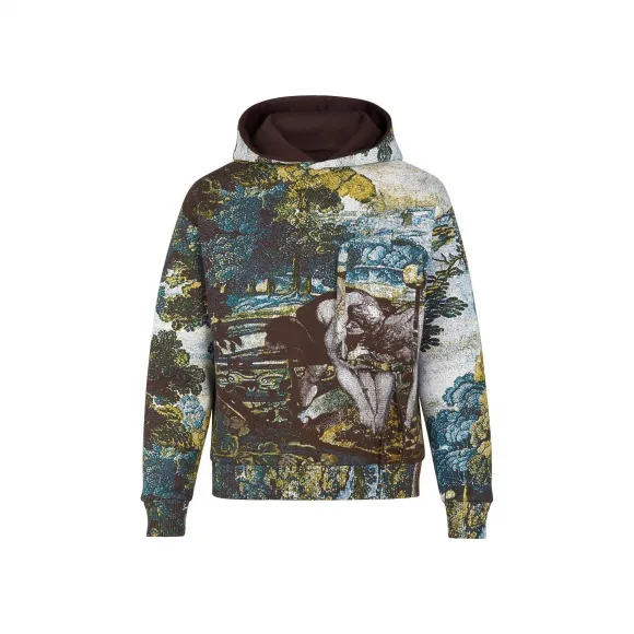 路易威登/Louis Vuitton(LV) 提花挂毯图案 3D 口袋连帽衫 1A5VT2