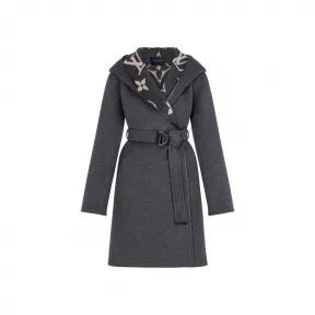 路易威登/Louis Vuitton(LV) 围裹式系带连帽大衣 1A82GQ