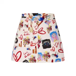 路易威登/Louis Vuitton(LV) 贴饰印花 A 字迷你裙 1A98S8
