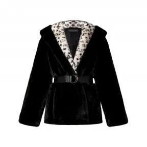 路易威登/Louis Vuitton(LV) 水貂毛围裹式连帽大衣 1A9NXR