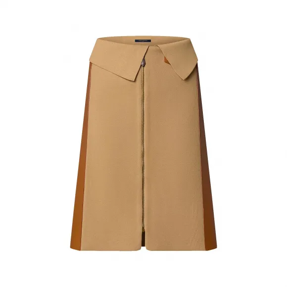 路易威登/Louis Vuitton(LV) 皮革嵌饰拉链半截裙 - 时装系列 1AB6XU