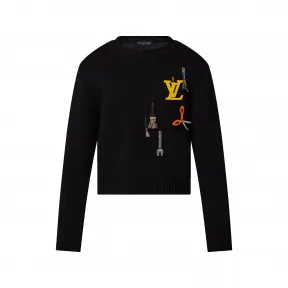 路易威登/Louis Vuitton(LV)  LV Tools 刺绣圆领毛衣 1AB91M