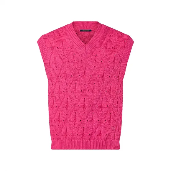 路易威登/Louis Vuitton(LV) Monogram 花朵棉质针织背心 - 男士 - 成衣 1ABJEI