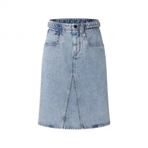 路易威登/Louis Vuitton(LV) 漂染牛仔布中长半截裙 - 时装系列 1AC3UA