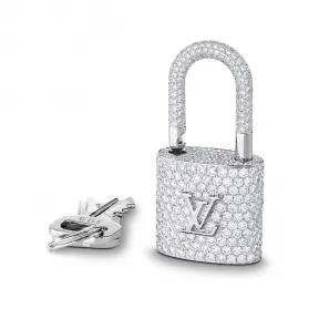 路易威登/Louis Vuitton LOCKIT 包袋挂锁，白金镶钻 Q97102