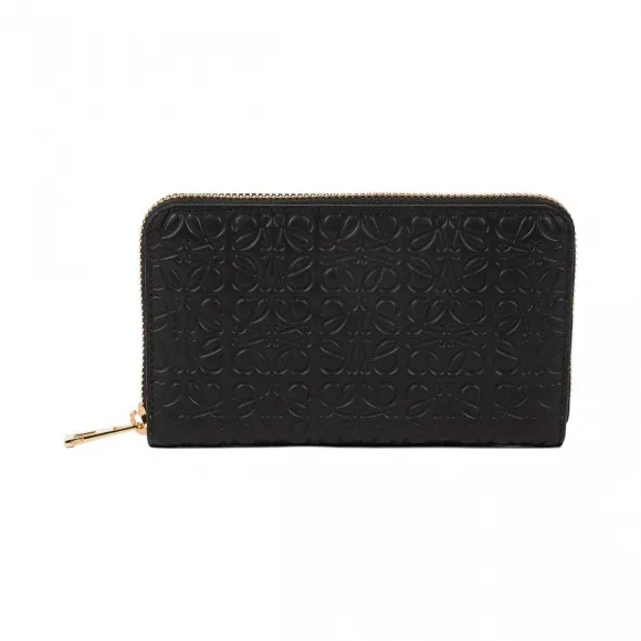 罗意威/Loewe Medium Zip Around黑色 107.55.P31