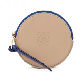 罗意威/Loewe 圆形零钱包Sand/Electric Blue 109.80.951