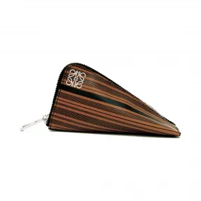罗意威/Loewe 楔形零钱夹 棕色/黑色 110.31.K51
