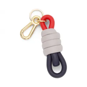 罗意威/Loewe 三色绳结钥匙扣 Primary Red/dove/marine/gold 111.08.807