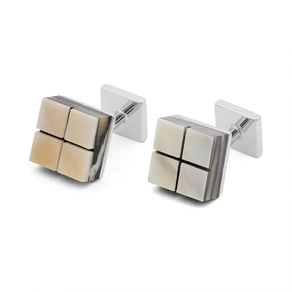 罗意威/Loewe 方形袖扣 烟灰色 111.09.791