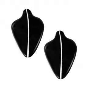 罗意威/Loewe Small Leaf Earring 黑色 111.55.203