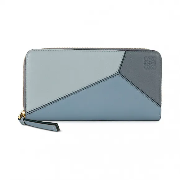 罗意威/Loewe Puzzle Zip Around Walletaqua/light blue/stone blue 122N89UF13