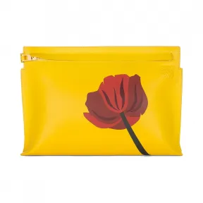 罗意威/Loewe Fiore T Pouch手拿包 黄色/红色 1SM.54.K05