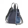 罗意威/Loewe Hammock Drawstring Crochet Small BagMidnight Blue/Varsity Blue 303.28MZ95
