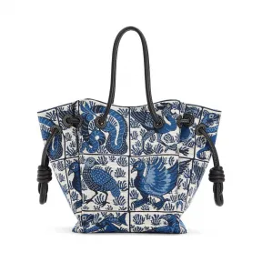 罗意威/Loewe Flamenco Knot Tote Tiles Small蓝色 303.51.T31