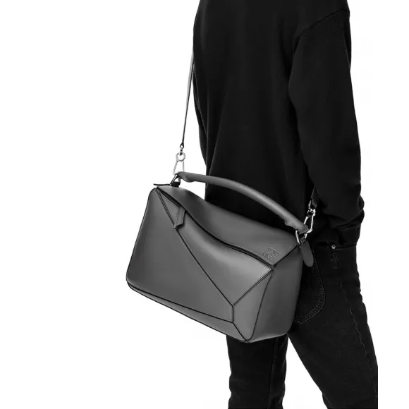 罗意威/Loewe Puzzle Large BagKhaki Green/Ochre 322.12WS19