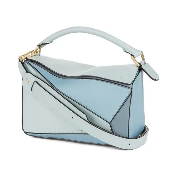 罗意威/Loewe Puzzle Small Bagaqua/light blue/stone blue 322.30UK79