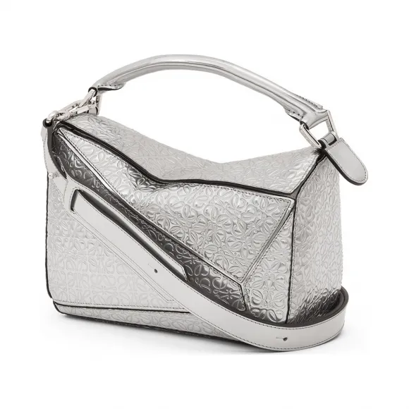 罗意威/Loewe Puzzle 小号手袋 银色 322.97EK79