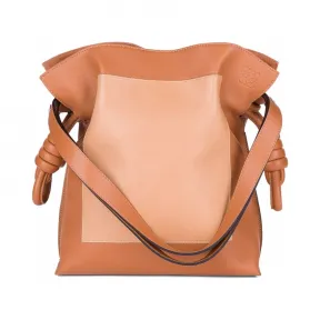 罗意威/Loewe Flamenco 绳结手袋 棕褐色/驼色 334.03VK63