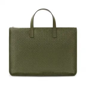 罗意威/Loewe Briefcase 卡其绿 358.55.L18