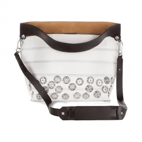 罗意威/Loewe Strip Bag 白色/黑色 38762CMN26