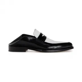罗意威/Loewe Pointy Loafer黑色/白色 453.10.204