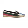 罗意威/Loewe Pointy Buckle EspadrillePink/Green/Light Blue 453.10.343