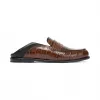罗意威/Loewe Slip On Loafer深棕色/黑色 453.18.205