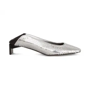 罗意威/Loewe Low Heel Slipper 银色 453.26.201