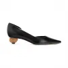 罗意威/Loewe Nut Heel Pump 35Black/Natural 453.29.627