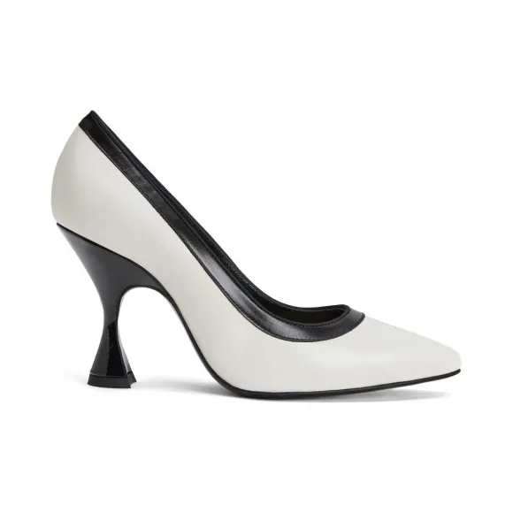 罗意威/Loewe Pump 90白色/黑色 453.29.645