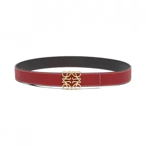 罗意威/Loewe Anagram Belt 3.2 CmRouge/Black/Gold 528.12.018