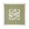 罗意威/Loewe 140X140 Scarf Flowers AnagramGreen/White 910.10.095