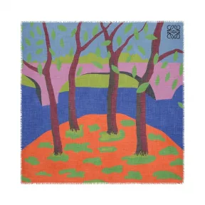 罗意威/Loewe Falling Leaves Shawl 140x140 多色拼接 915.15.114