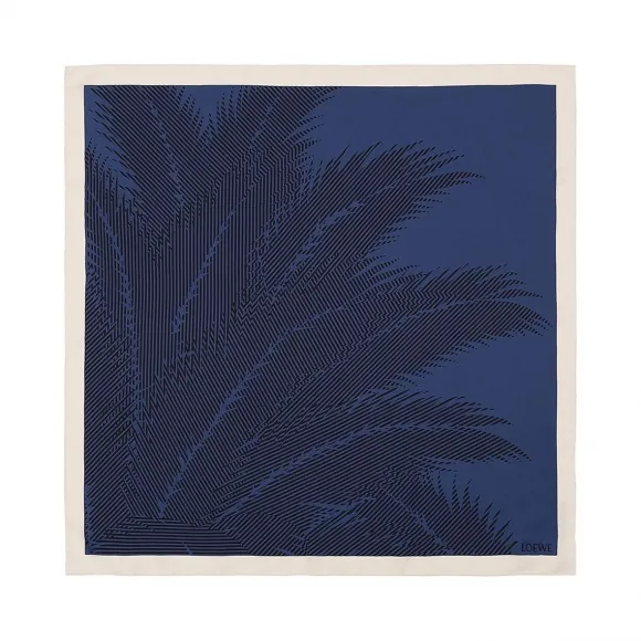 罗意威/Loewe Twillsquare Striped Leave90x90 海军蓝 915.15.117