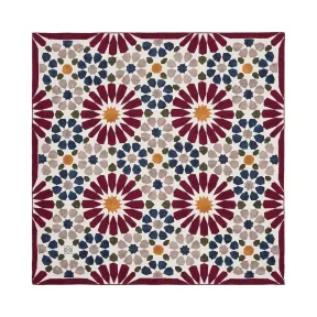 罗意威/Loewe 斜纹alandalus方巾 90x90 黑色/湖蓝色 915.15.122