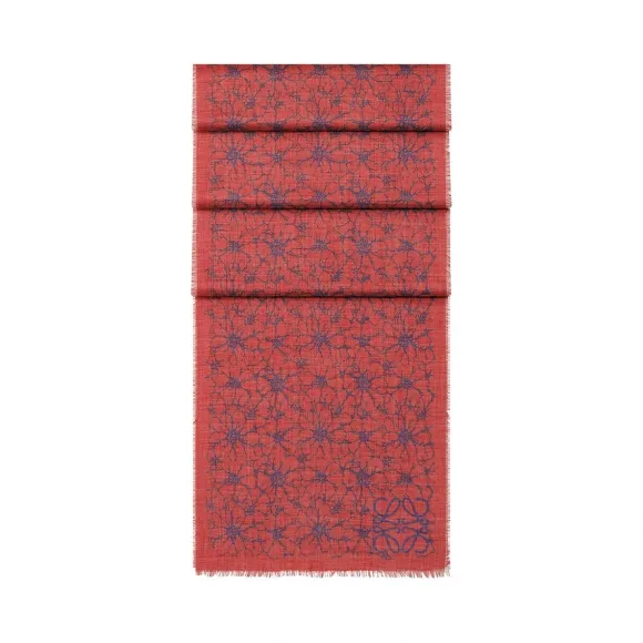 罗意威/Loewe 70x200 Abstract Flowers 蓝色/海军蓝 916.16.025