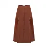 罗意威/Loewe Skirt W/ Woven Leather Panels深棕色 D1175210WV